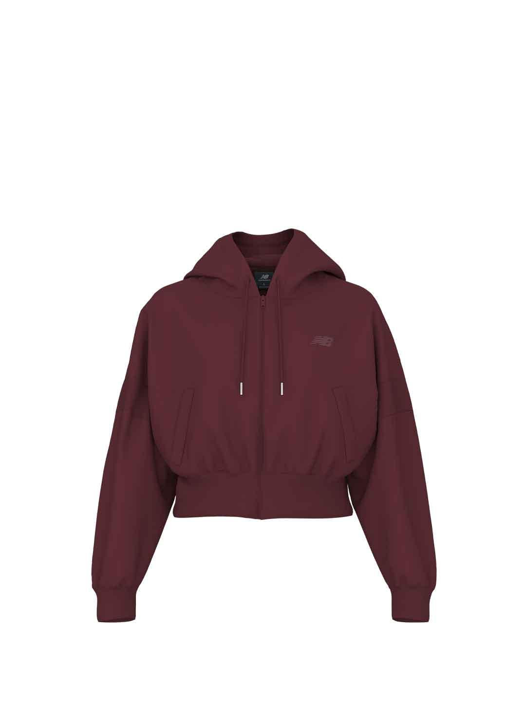 New Balance felpa bordeaux con zip WJ51506 BORDEAUX NEW BALANCE 