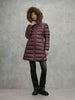 Blauer Kristin piumino bordeaux lungo con pelliccia