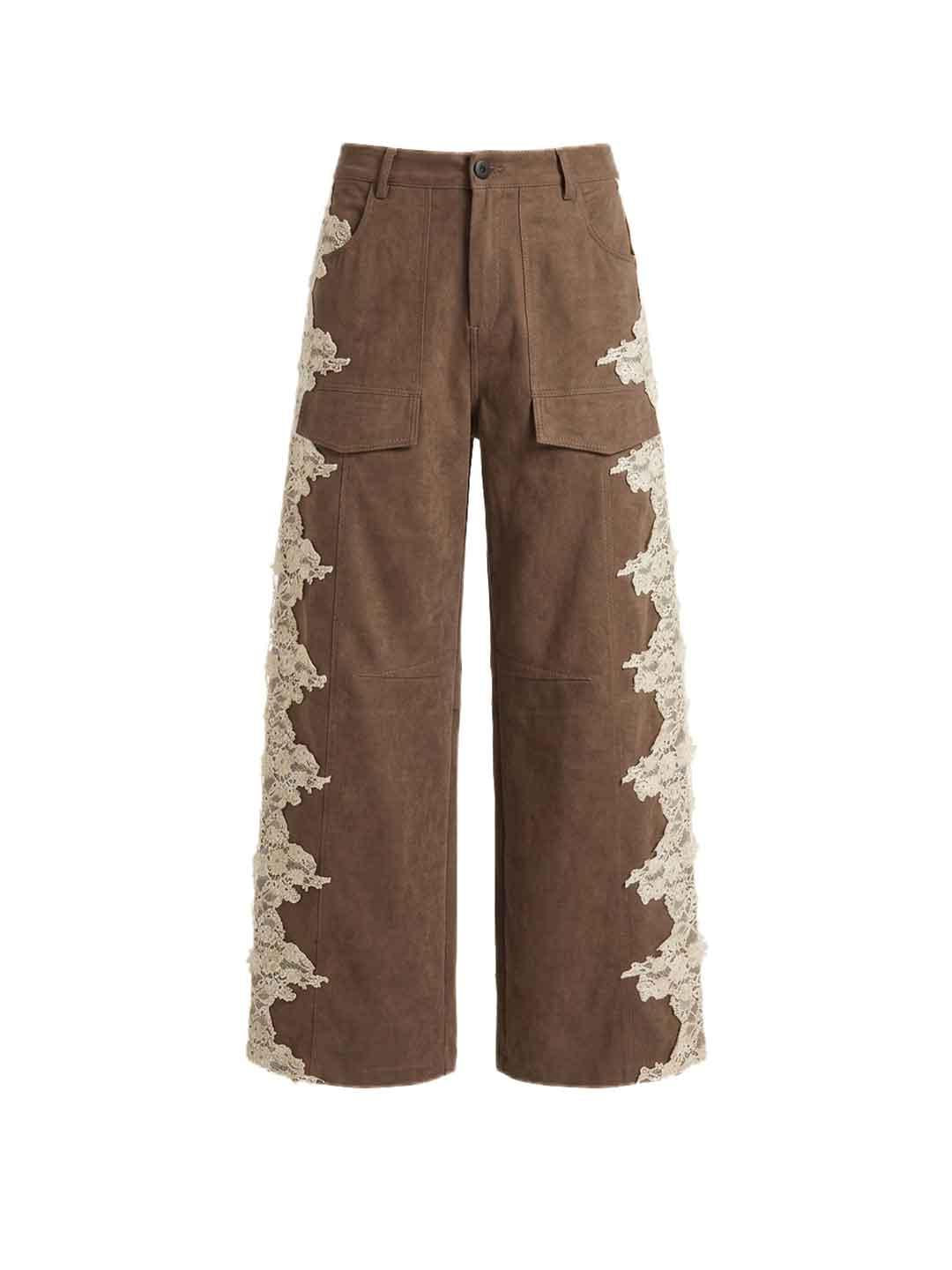 Motel pantalone marrone con ricamo PX1145 MARRONE MOTEL 