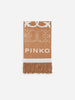 Pinko sciarpa beige con logo