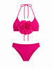 Island Coco costume kids fucsia con fiore a triangolo 3-14 anni