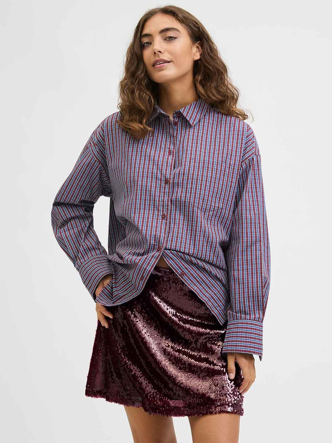 JJXX Xsia gonna bordeaux con pailettes 12285000 BORDEAUX JJXX 