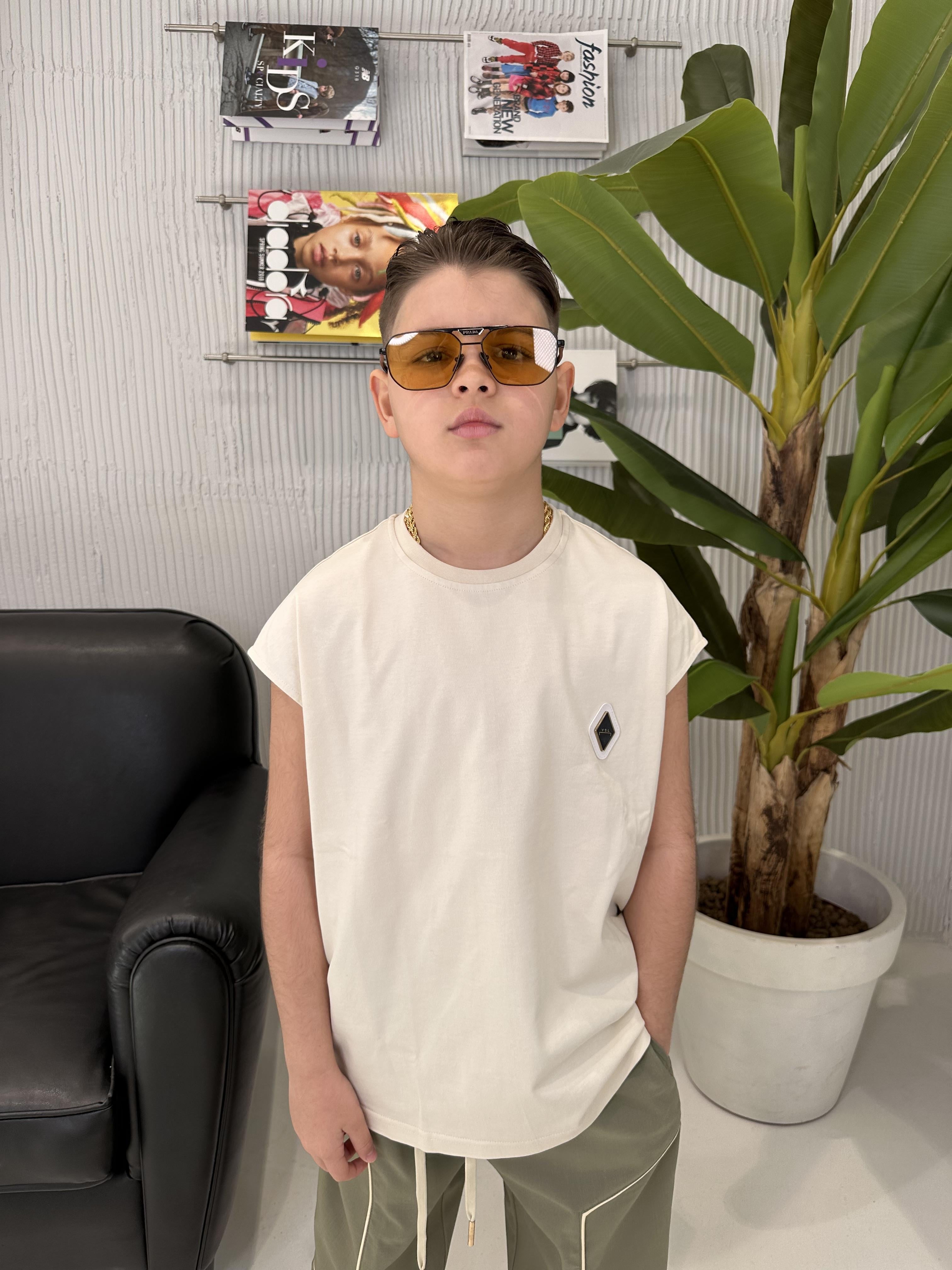 Yes London canotta kids beige JR2138 BEIGE YES LONDON