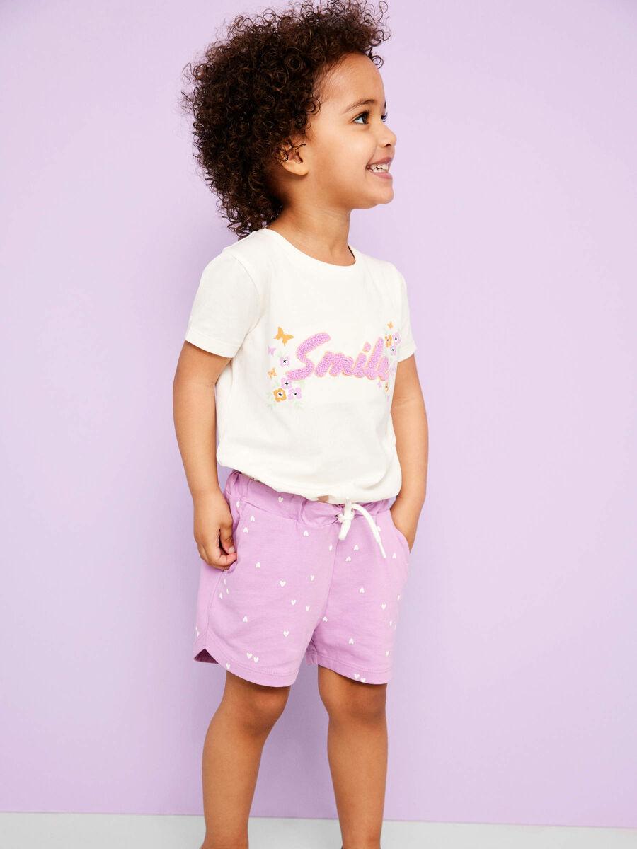 Name It kids shorts lilla con cuori in contrasto 13213340 LILLA NAME IT 