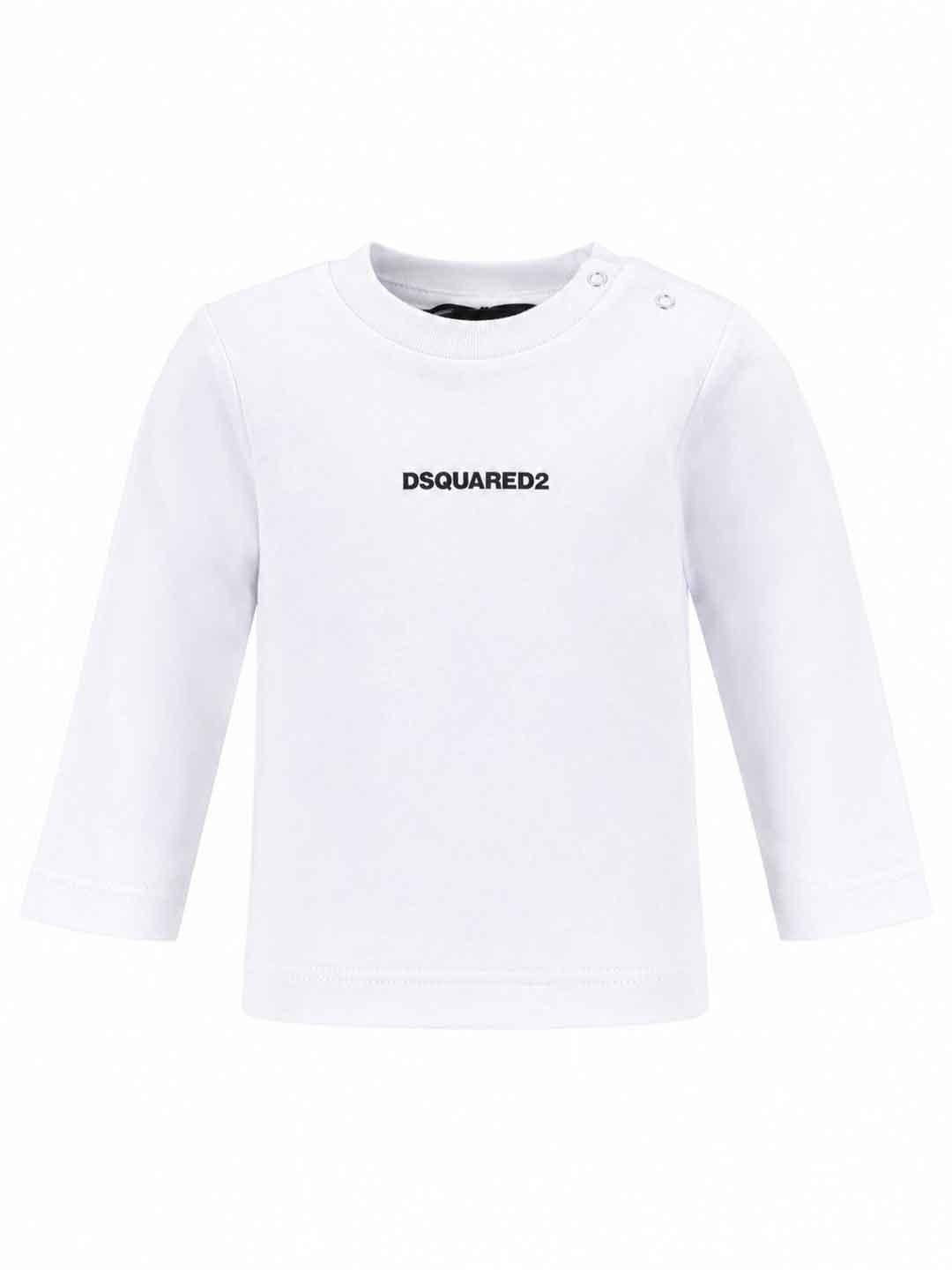 Dsquared 2 t-shirt kids bianco manica lunga DQ3108 D004G BIANCO DSQUARED 2 