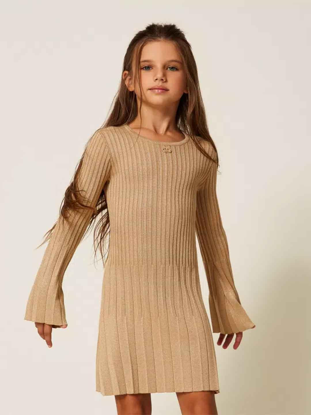 Twinset abito kids oro in lurex 252GJ3110 ORO TWINSET 