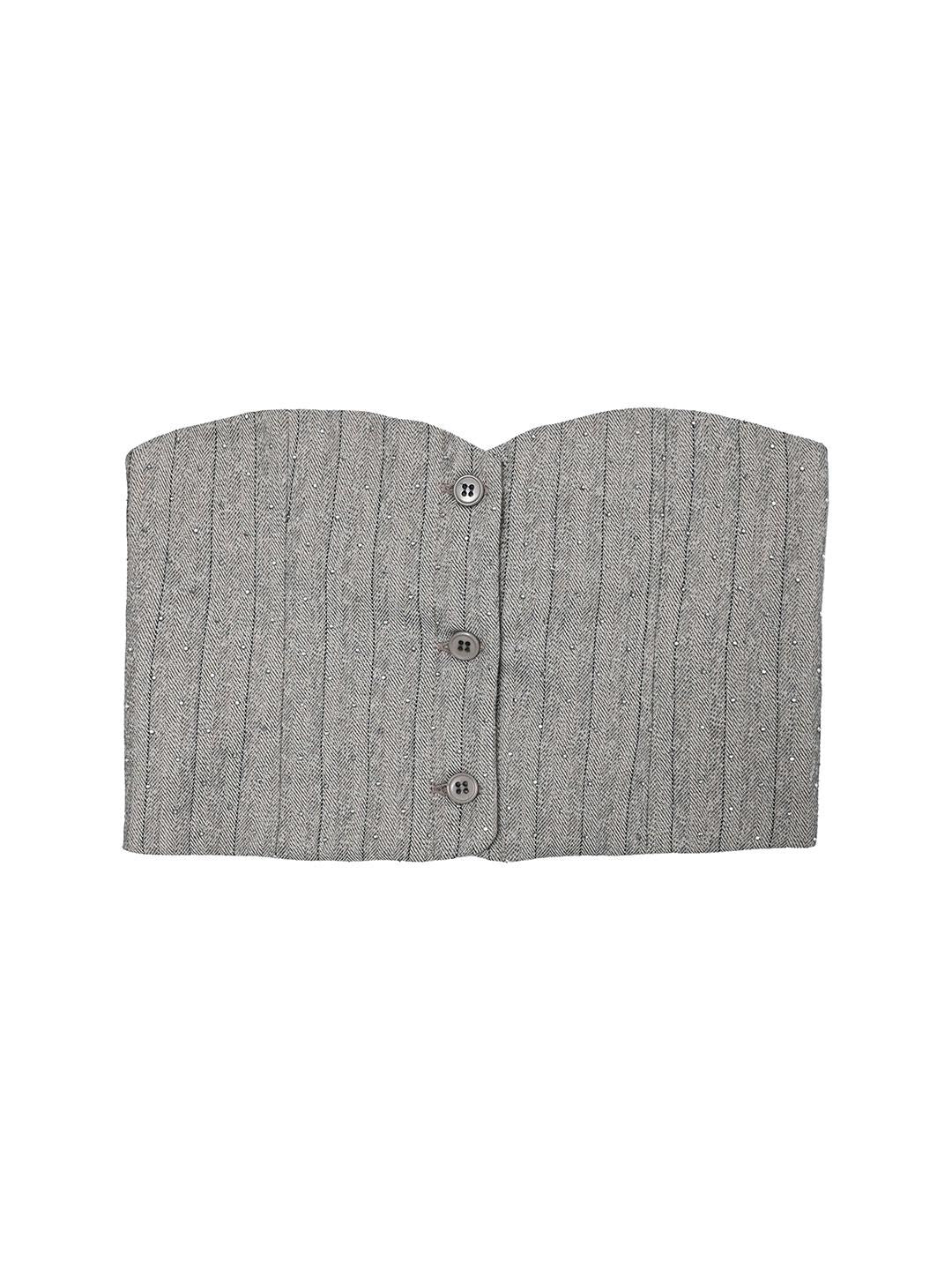 Vicolo top kids grigio con bottoni 3141TOP00074 GRIGIO VICOLO 