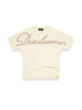 Disclaimer t-shirt beige con strass
