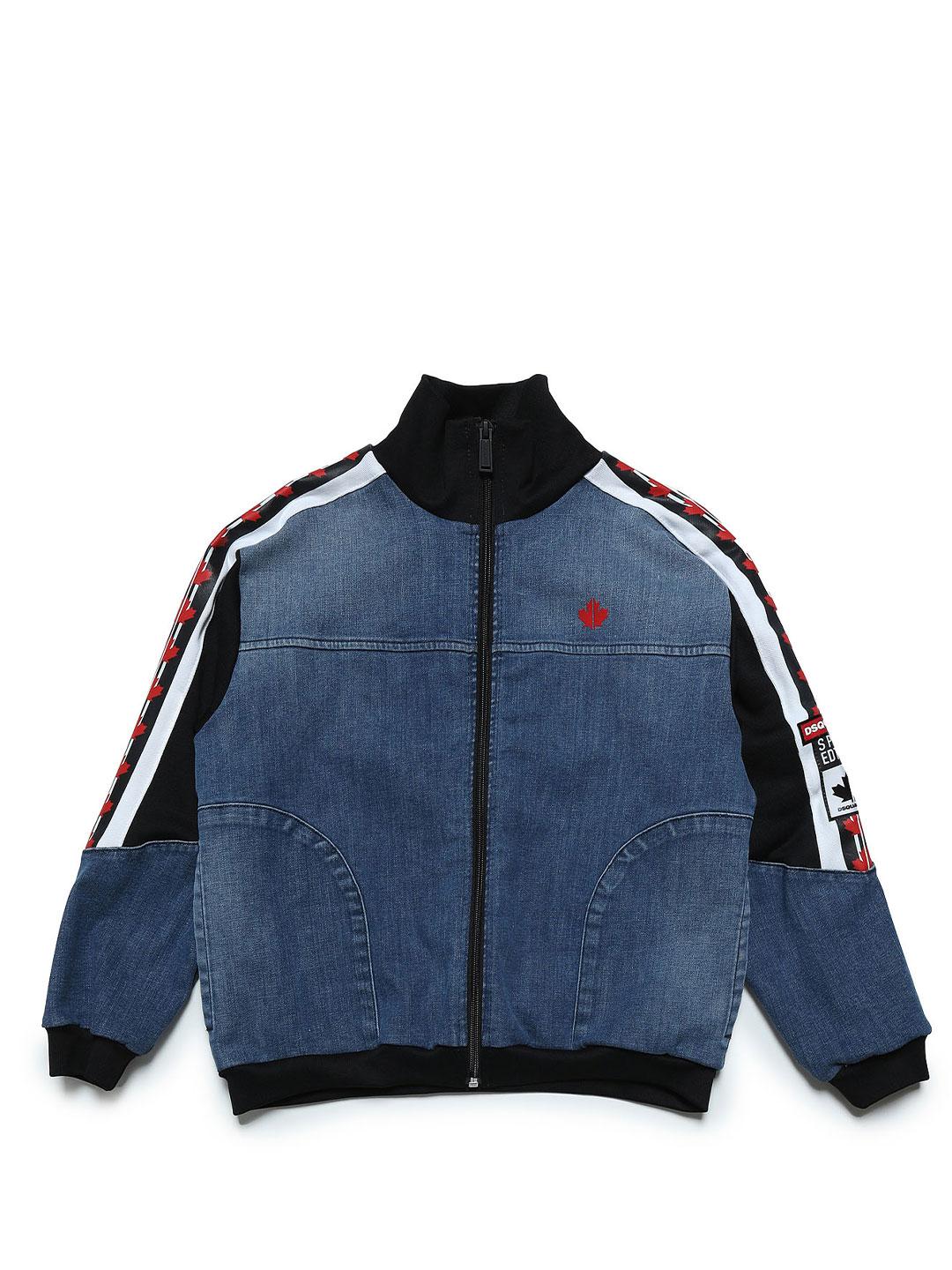 Dsquared 2 felpa kids di jeans con zip integrale DQ1855 D0A4P JEANS DSQUARED 2 