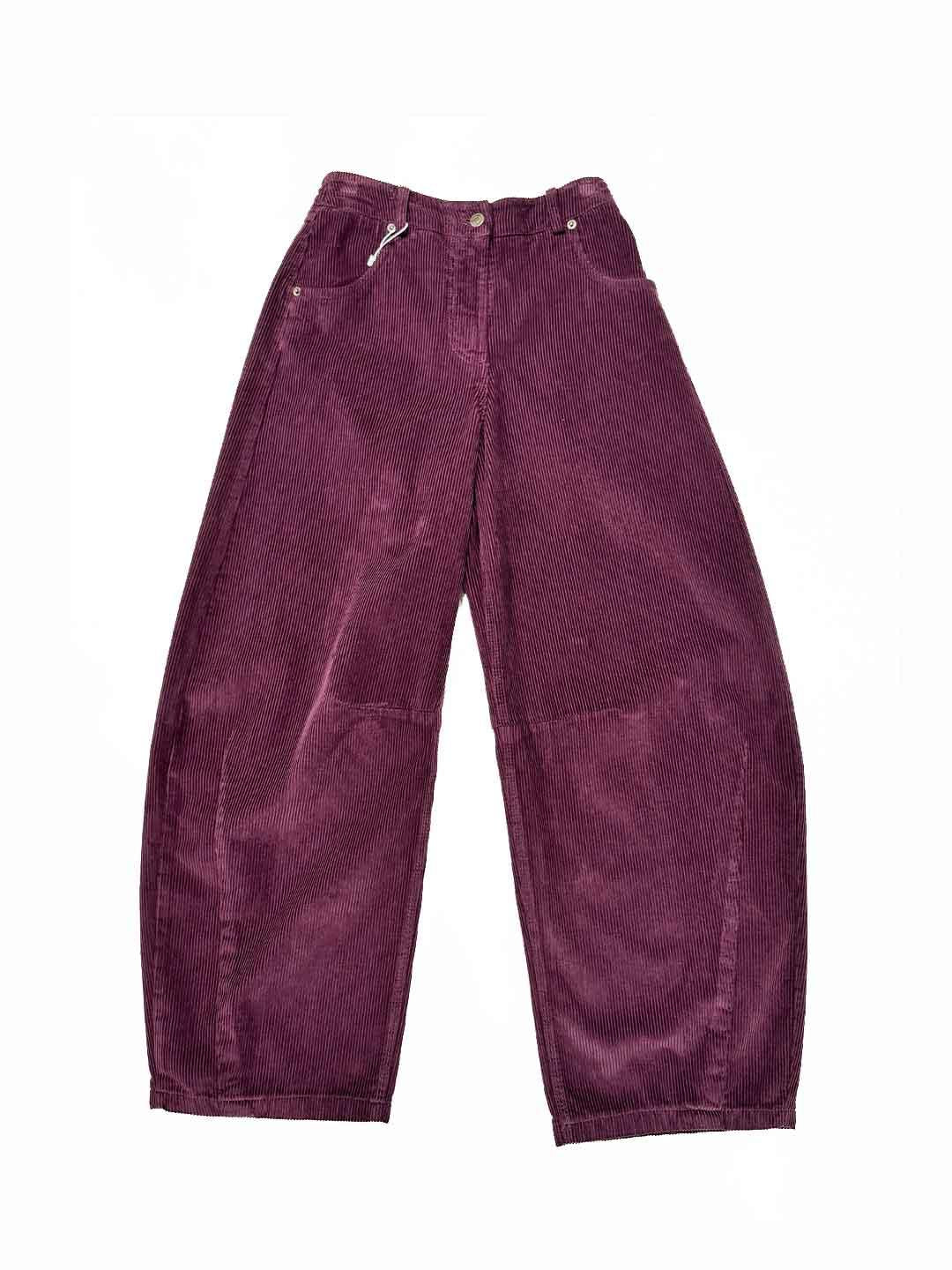 Motel pantaloni bordeaux in velluto W25PB42 BORDEAUX MOTEL 