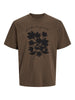 Jack & Jones t-shirt marone con fiori