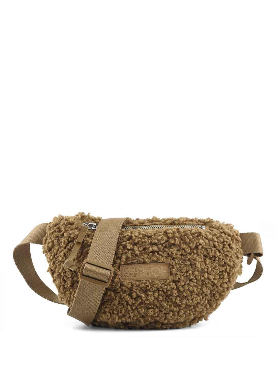 Colors Of California marsupio marrone in teddy BAGTED01 MARRONE COLORS OF CALIFORNIA 