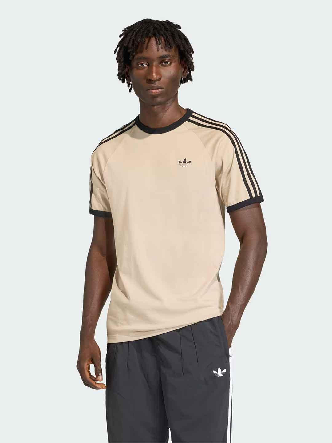 Adidas 3 stripes t-shirt beige KE7964 BEIGE ADIDAS 