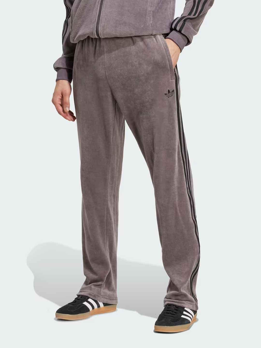 Adidas pantalone grigio in ciniglia JX1557 GRIGIO ADIDAS 