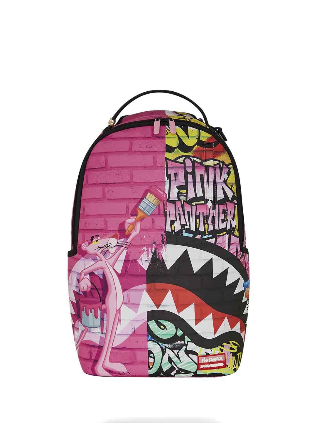Sprayground zaino rosa con patera rosa e graffiti 910B7007NSZ ROSA SPRAYGROUND 