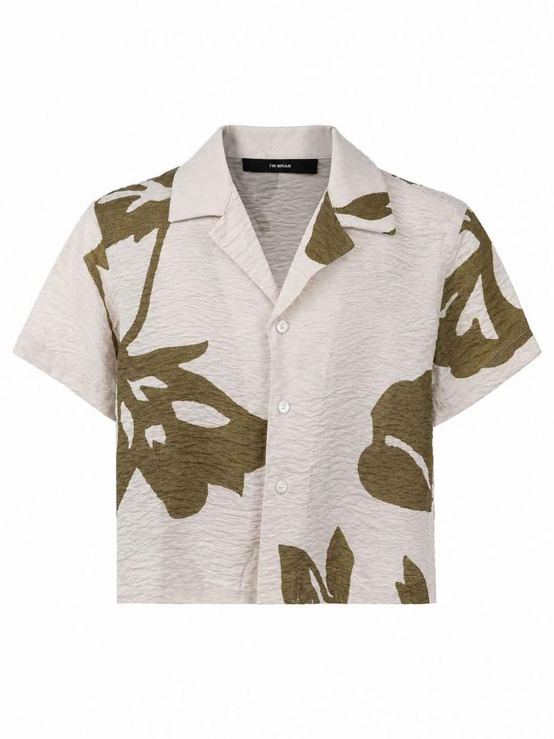 Im Brian camicia kids panna e verde 2-16 anni CA3617J PANNA I'M BRIAN 