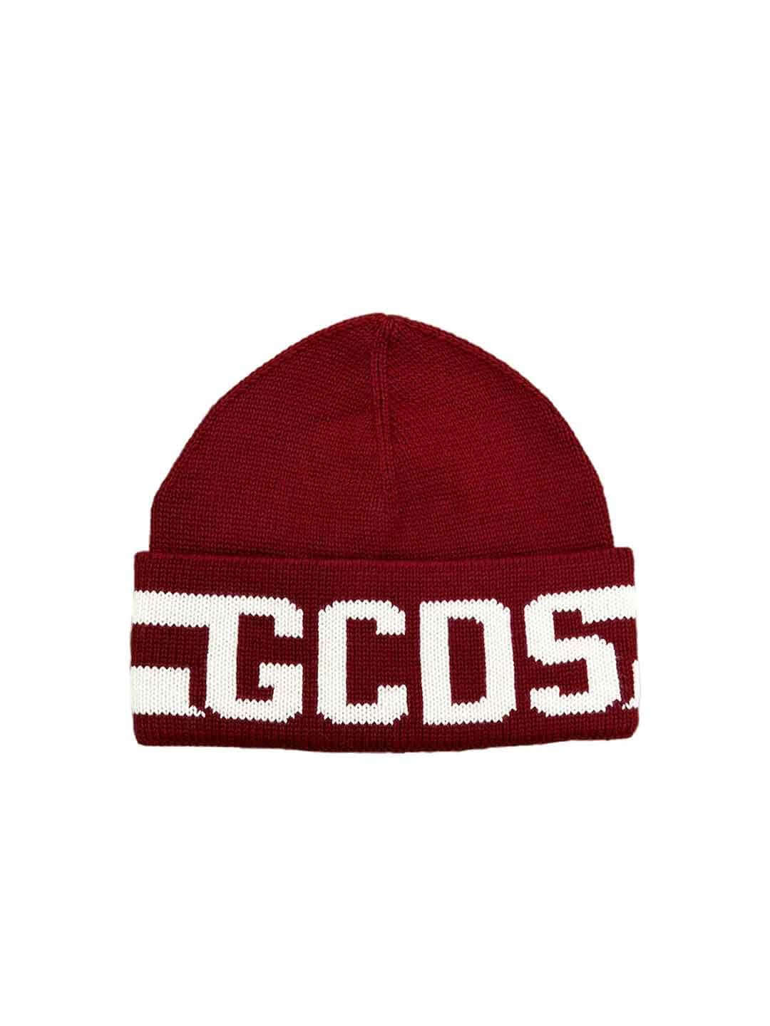 GCDS cappello kids bordeaux in lana B2JU5818AL9 BORDEAUX GCDS 