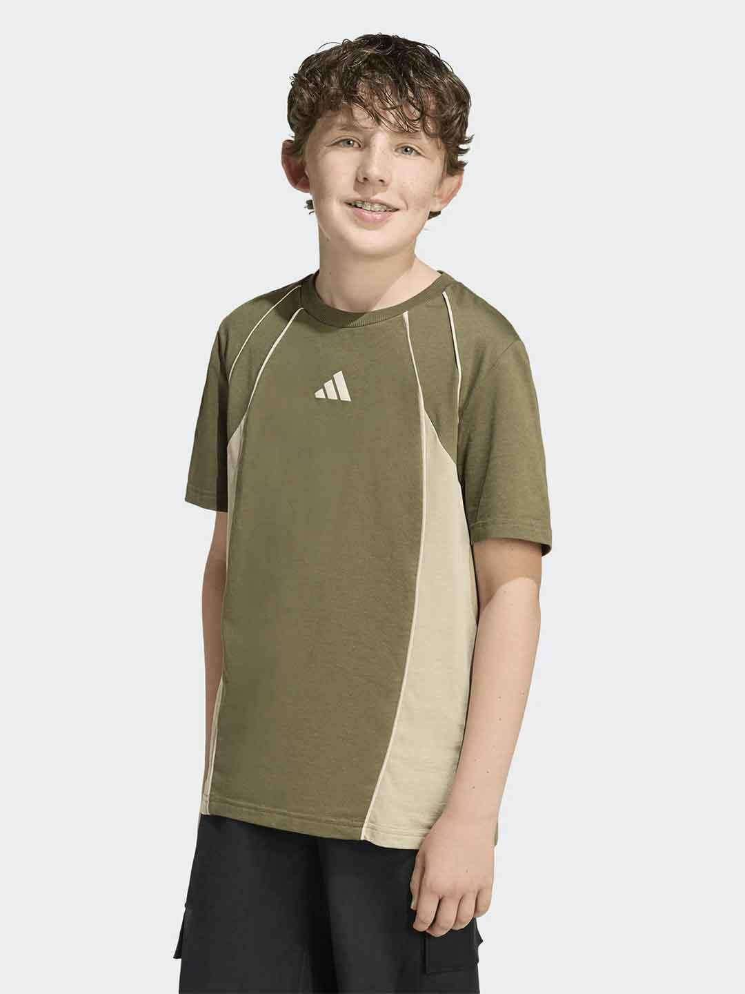 Adidas t-shirt kids verde color block KE2770 VERDE ADIDAS 
