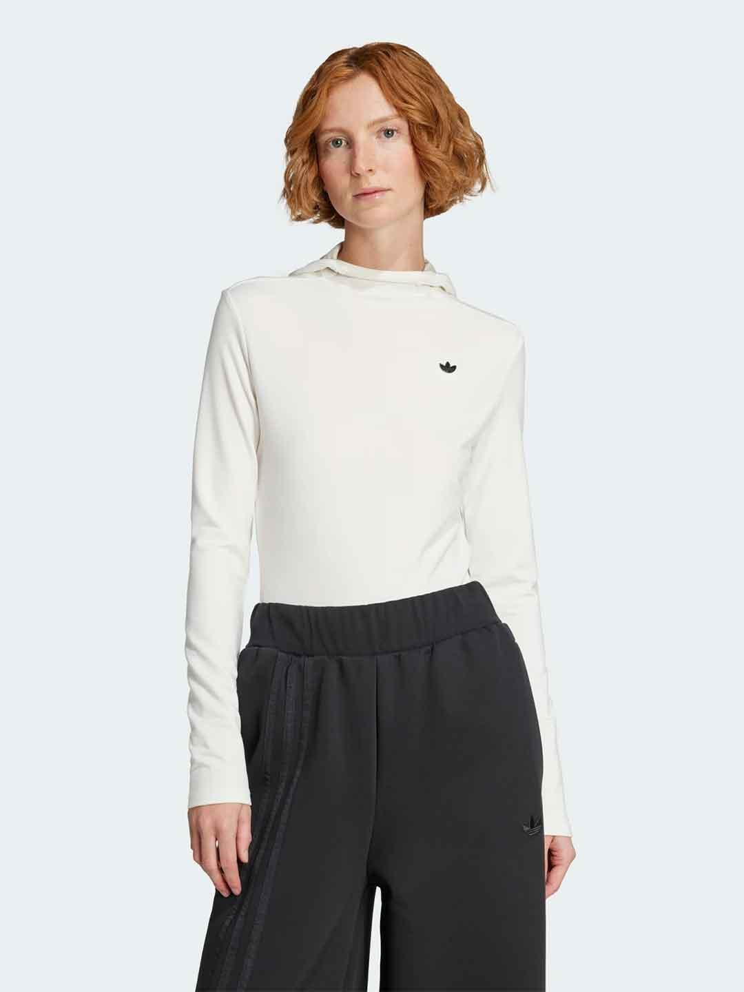 Adidas t-shirt bianco con cappuccio JY2907 BIANCO ADIDAS 