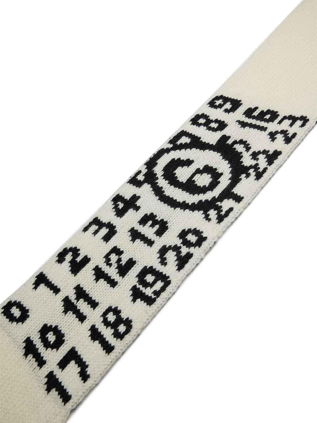 Maison Margiela sciarpa bianco con logo M60916 MM06M BIANCO MAISON MARGIELA 