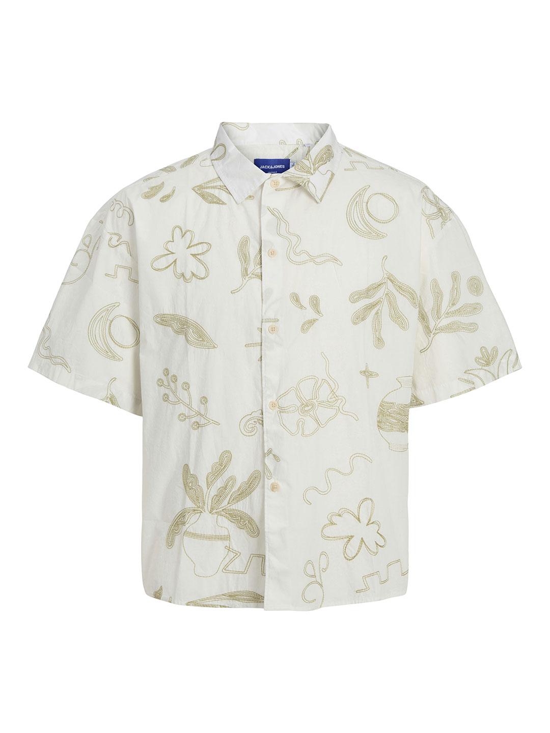 Jack & Jones camicia bianco con ricami 12271122 BIANCO JACK & JONES 