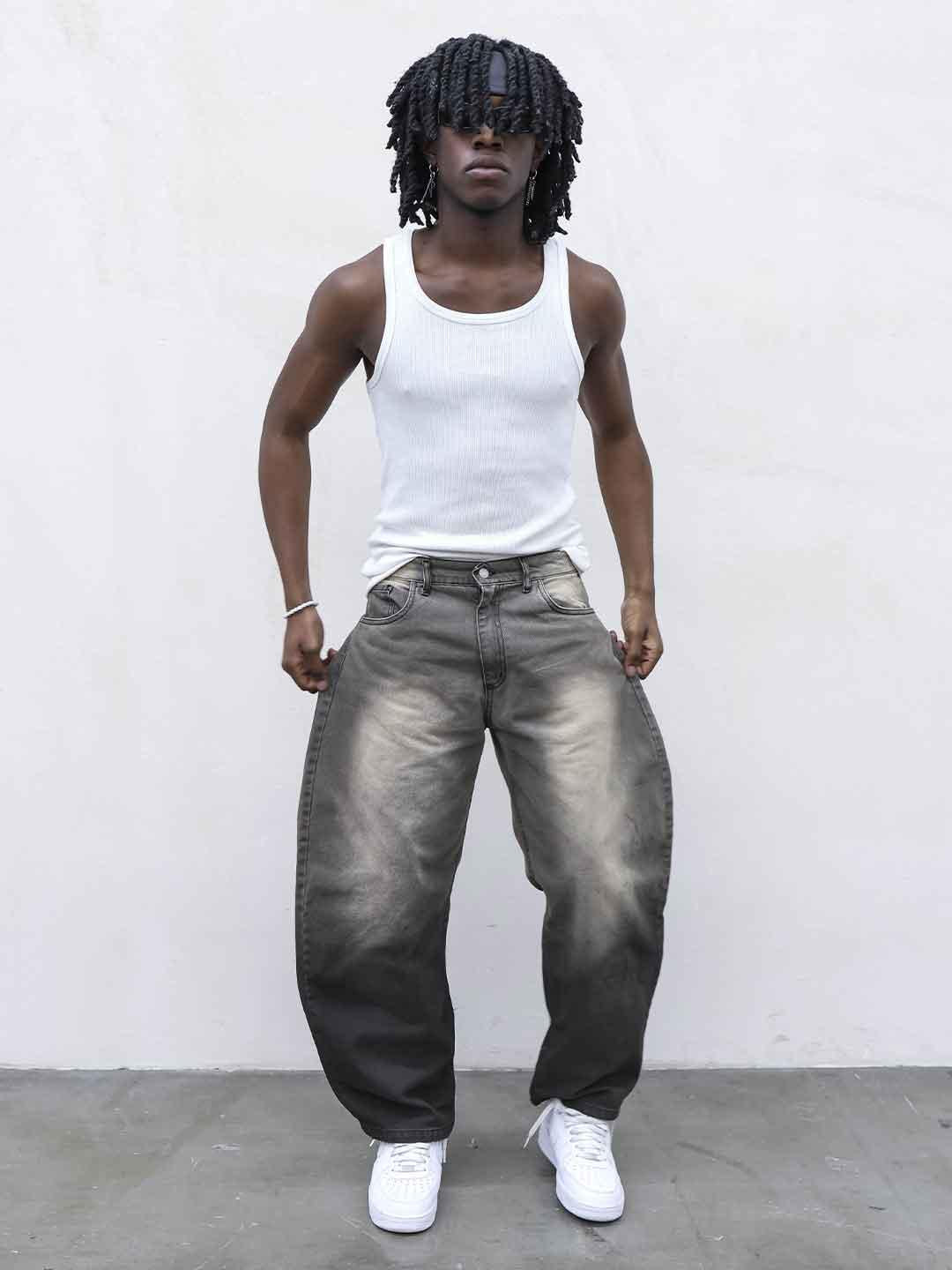 Present Day jeans beige ballon PRS079 BEIGE PRESENT DAY 