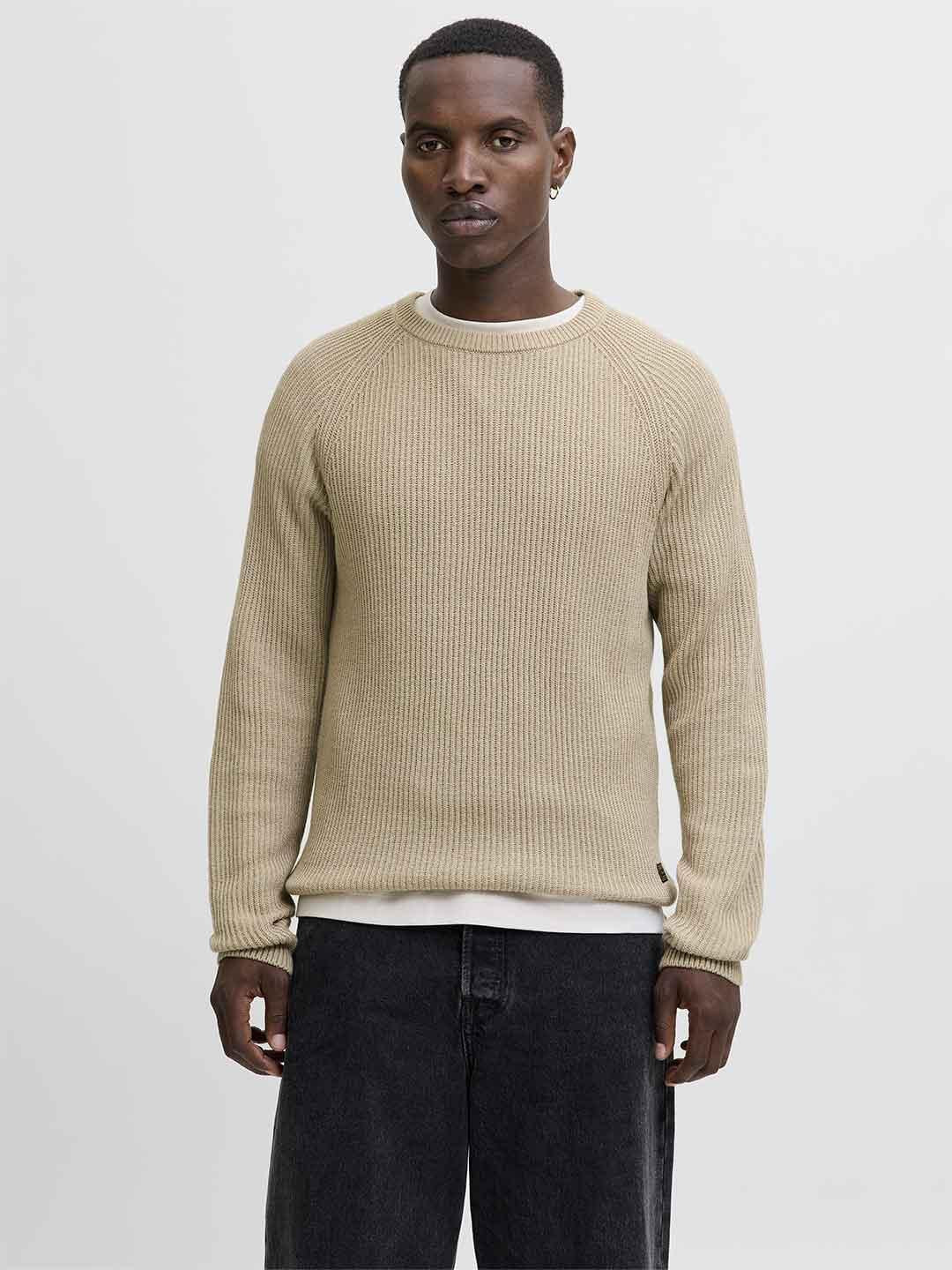 Jack & Jones maglione beige 12278916 BEIGE JACK & JONES 