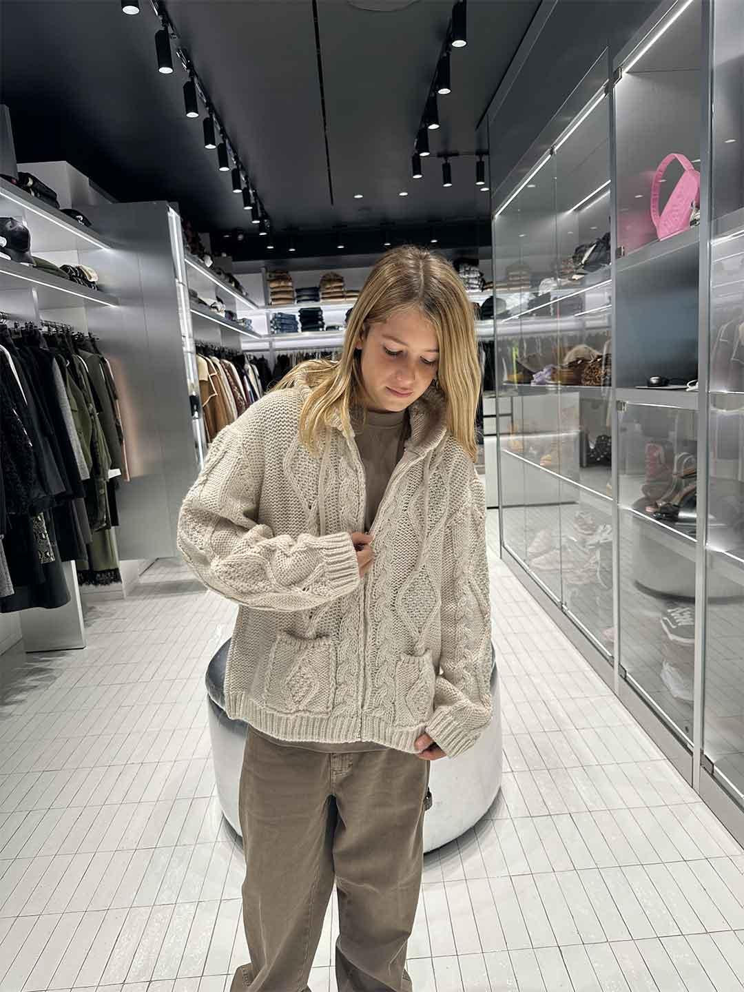 I'm Brian cardigan kids panna con zip MA3403J PANNA I'M BRIAN 