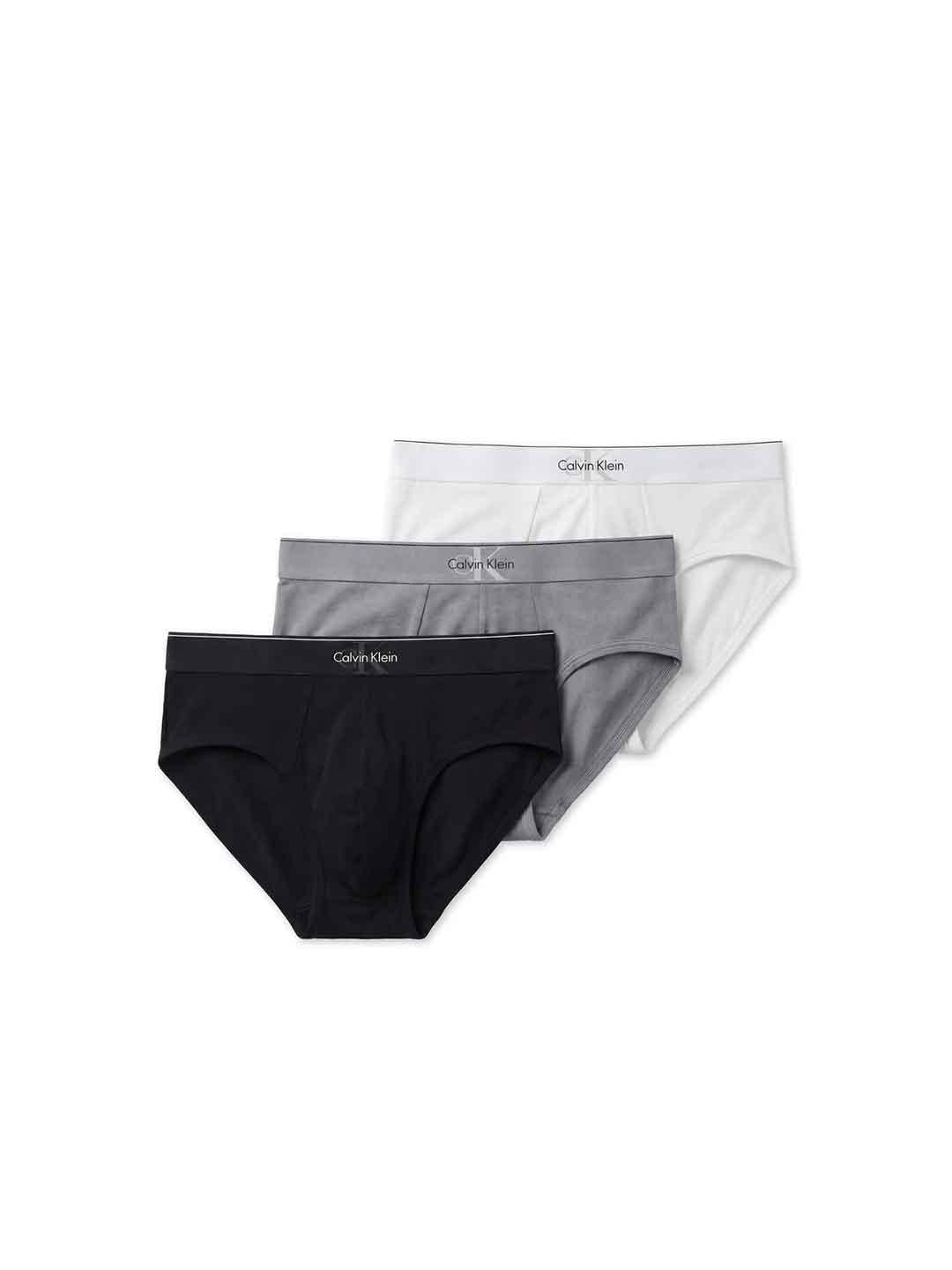 Calvin Klein slip bianco da 3 colorazioni set da 3 LV00NB4471 4RV BIANCO CALVIN KLEIN 