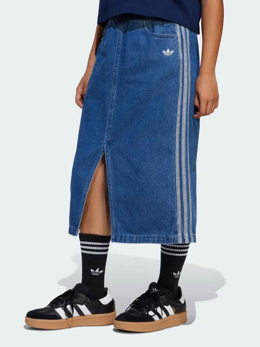 Adidas gonna kids in jeans lunga con spacco JC7879 JEANS ADIDAS 