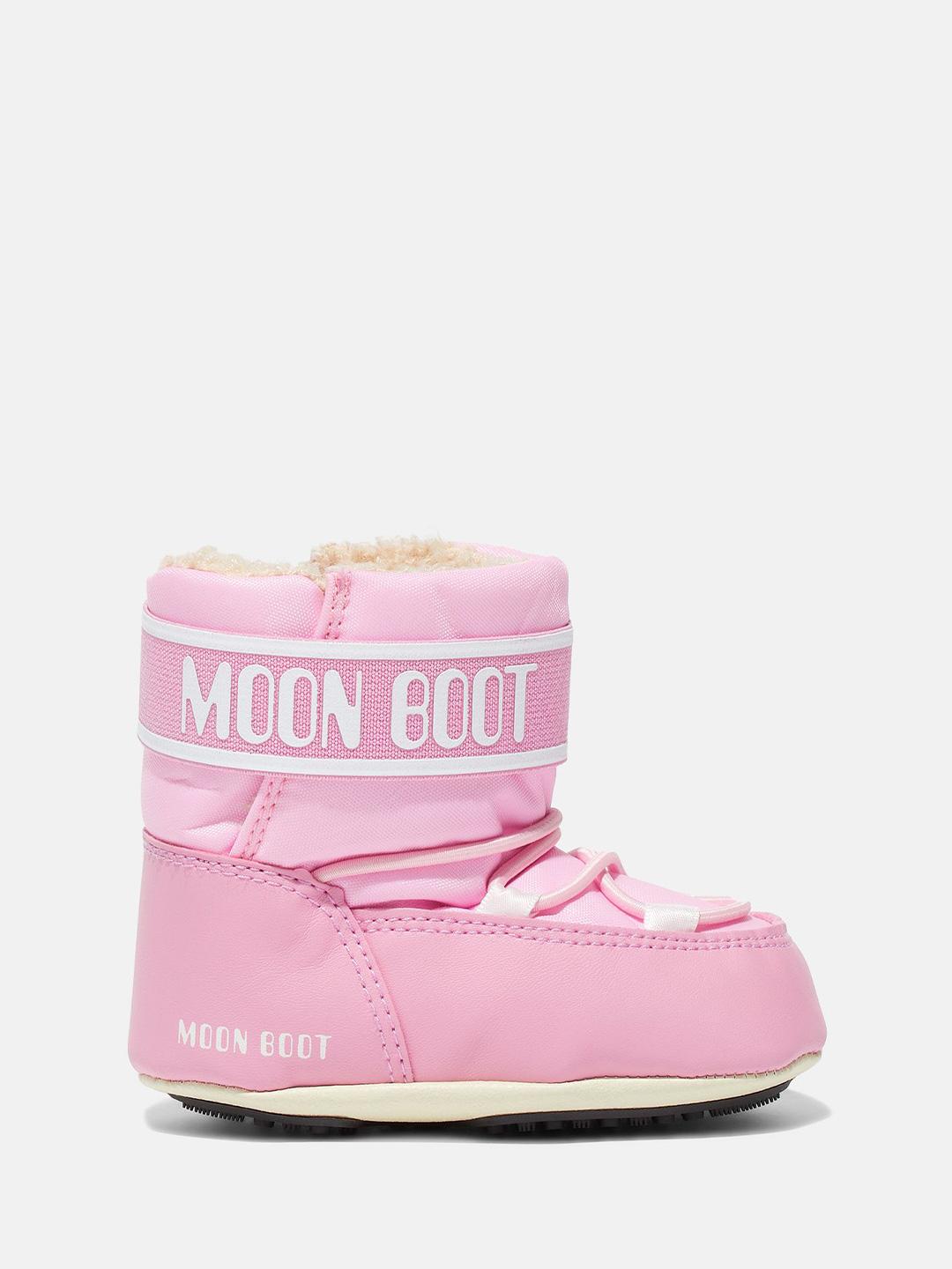 Moon Boot Crib stivali neonato rosa basso in Nylon 3401020 ROSA MOON BOOT 