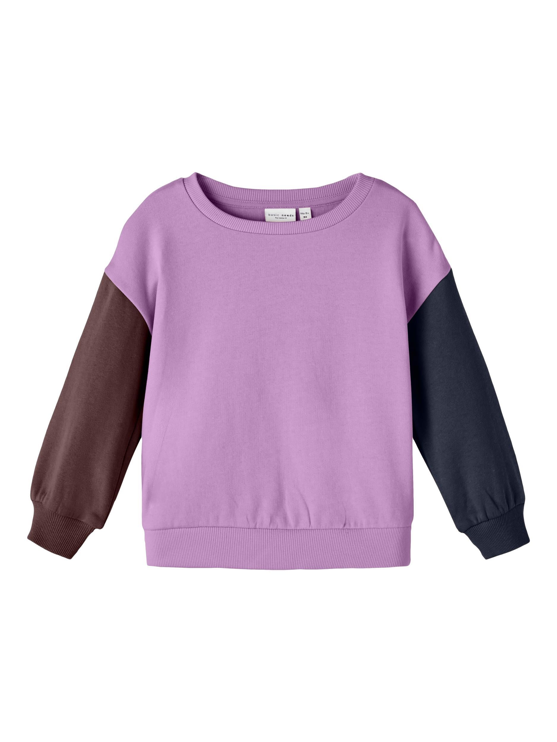 Name It felpa kids lilla color block 13218926 LILLA NAME IT 