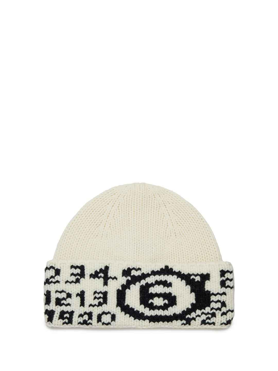 Maison Margiela cappello bianco con logo M60915 MM06M BIANCO MAISON MARGIELA 