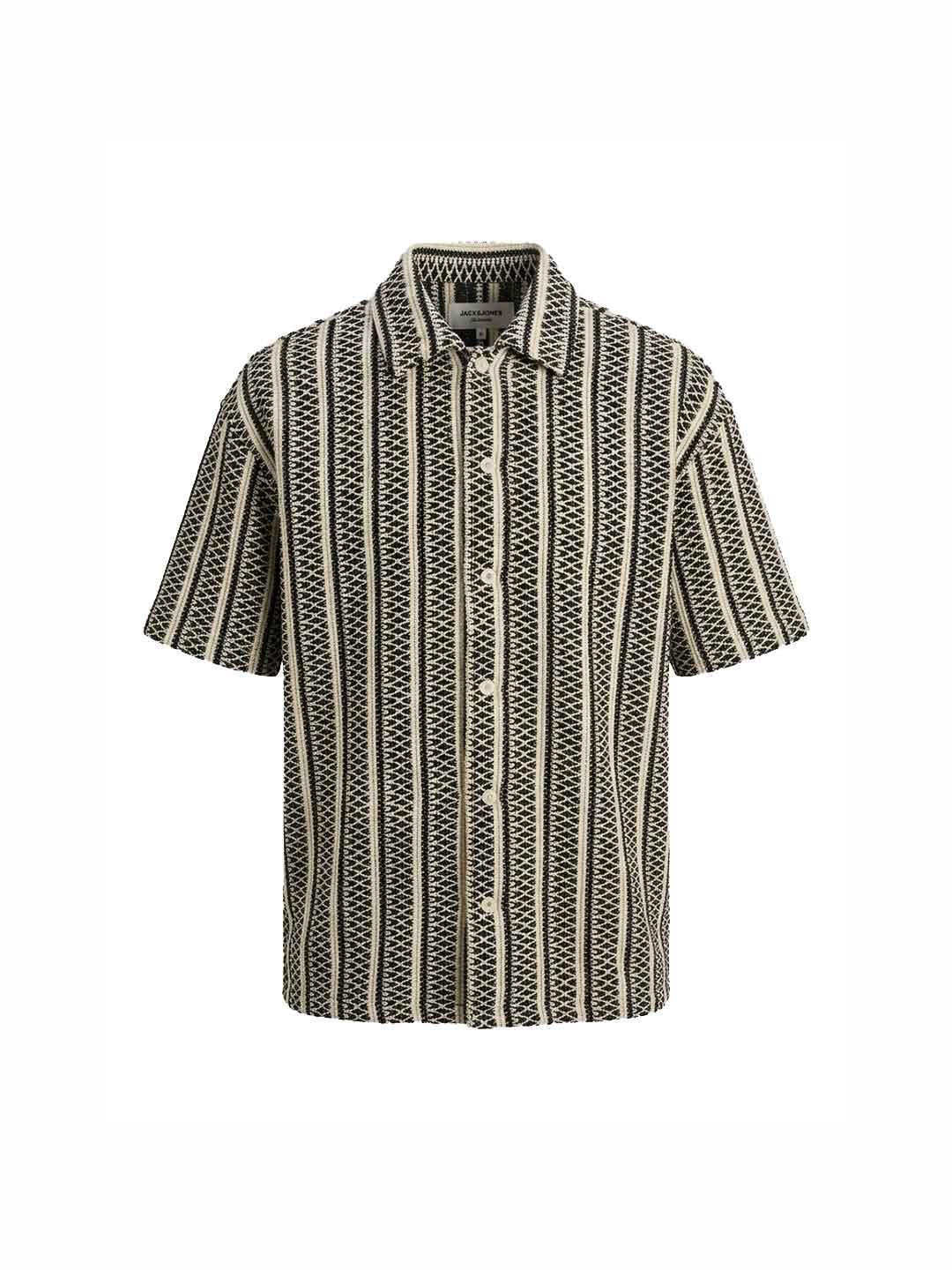 Jack & Jones camicia nero in crochet 12295842 NERO JACK & JONES 