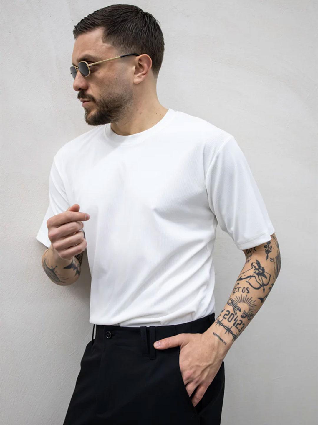Tokyo t-shirt bianco a coste TKN021 BIANCO TOKYO 
