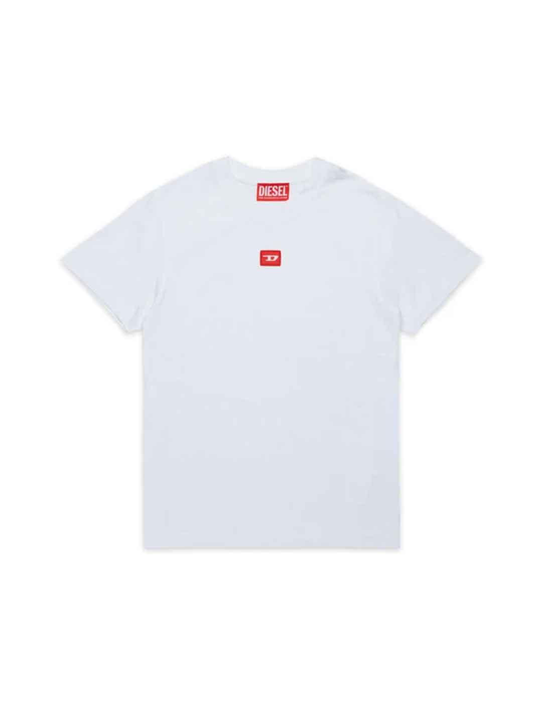 Diesel Tx Diego t-shirt kids bianco con patch J02501 0GRAI BIANCO DIESEL 
