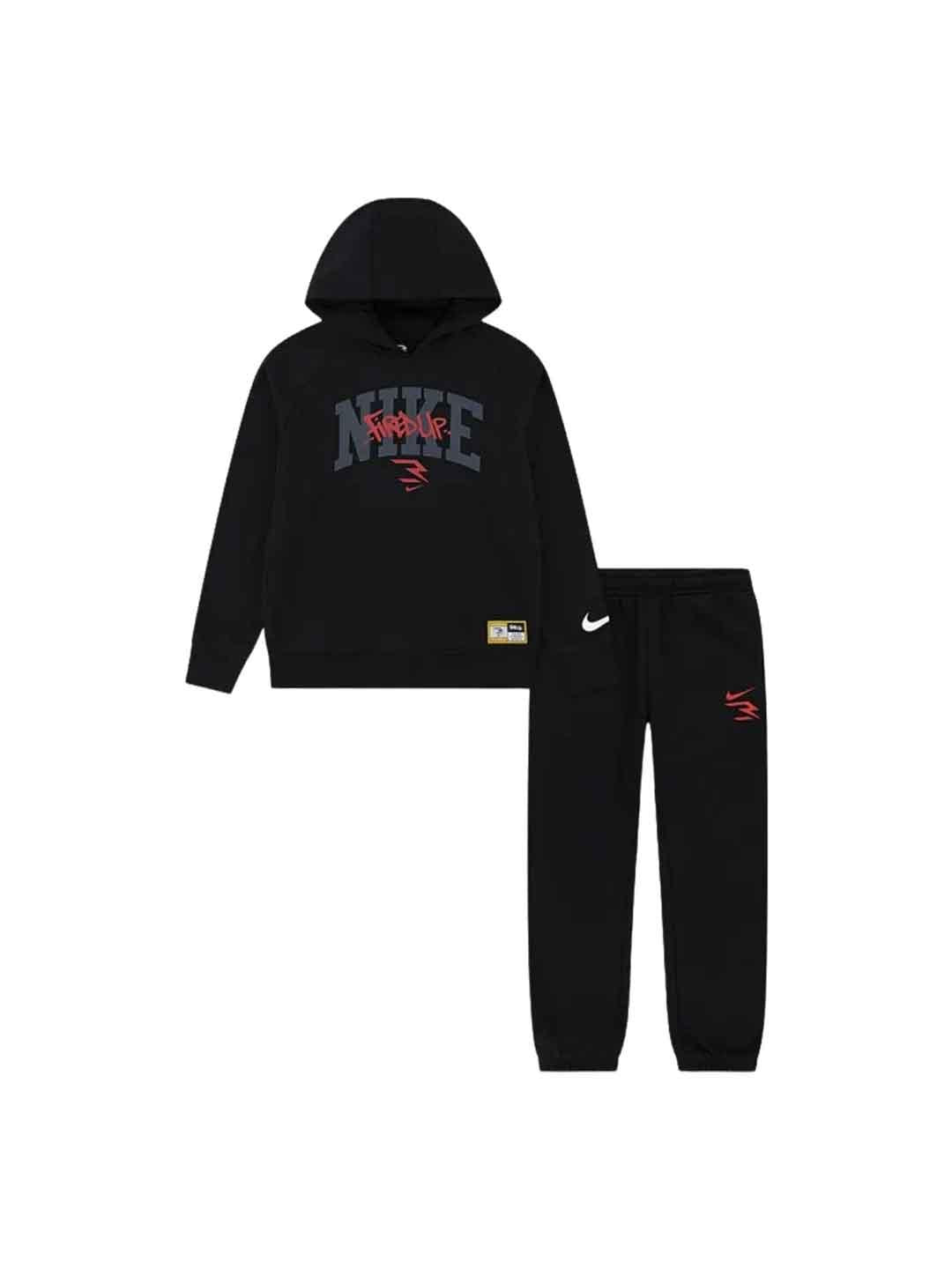 Nike coordinato kids nero con cappuccio 9Q1211-023 NERO NIKE 