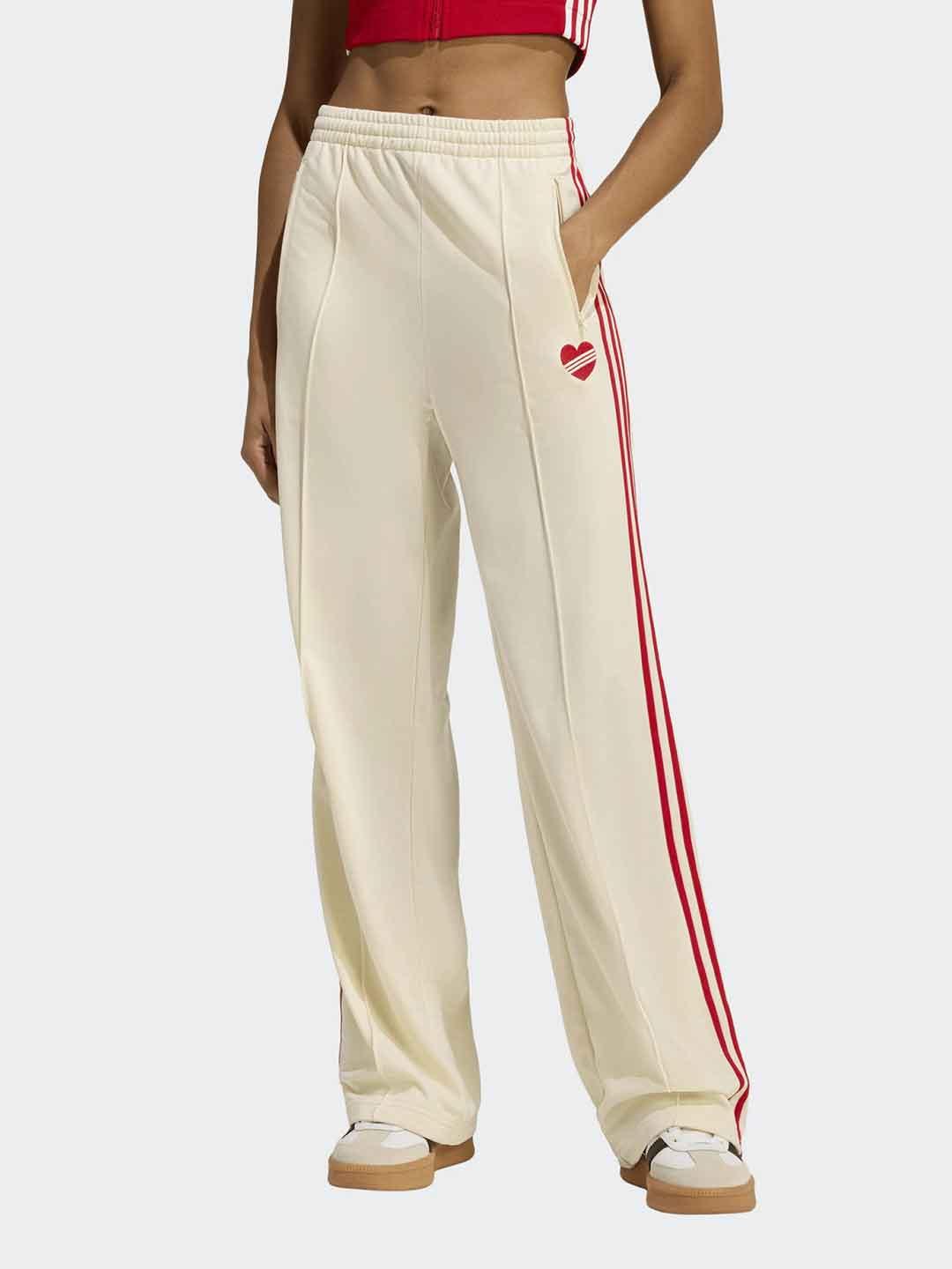 Adidas Firebird pantalone panna con cuore KQ8056 PANNA ADIDAS 