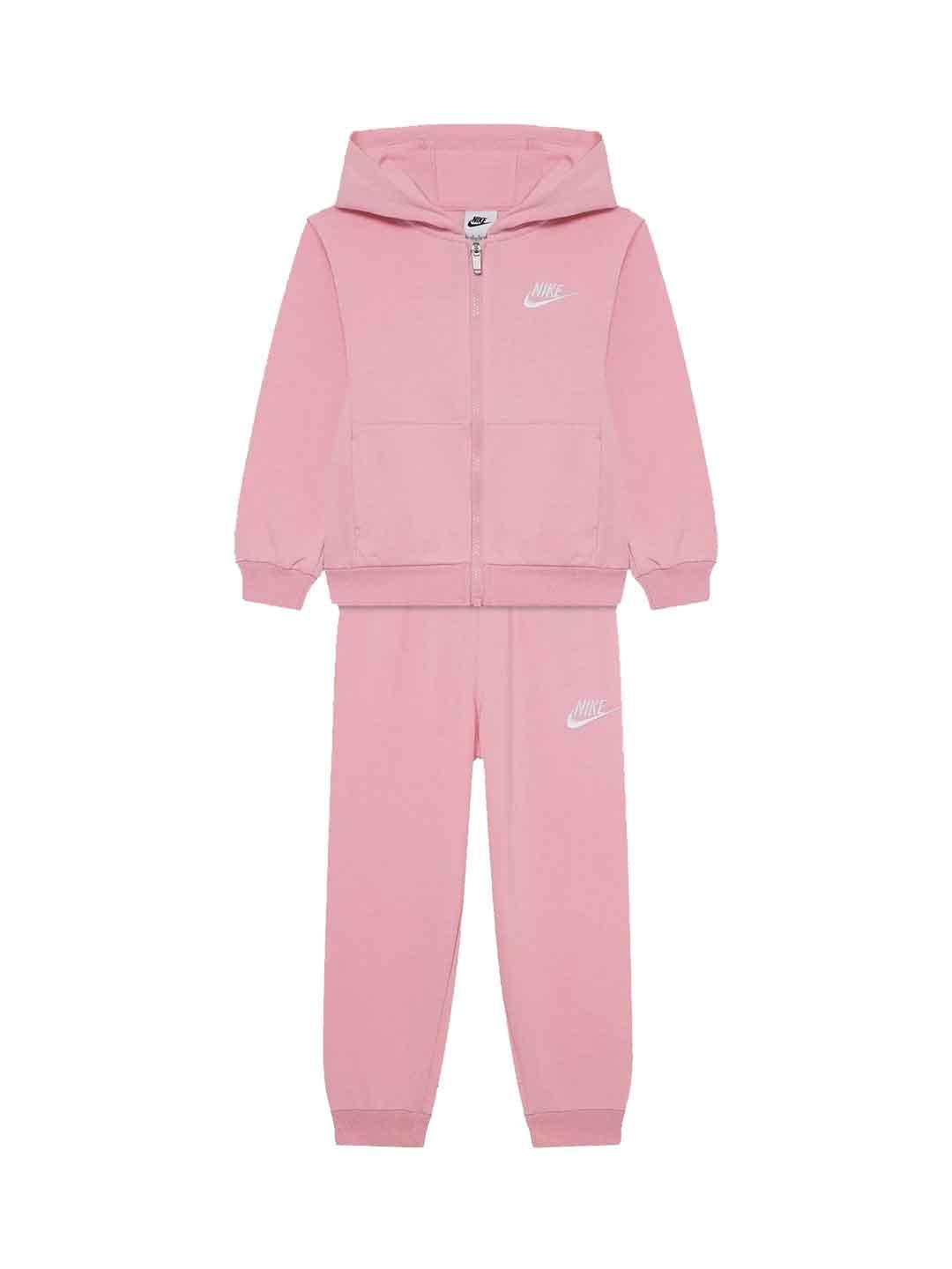 Nike coordinato kids rosa con zip 2-7 anni 36M485 A0W ROSA NIKE 