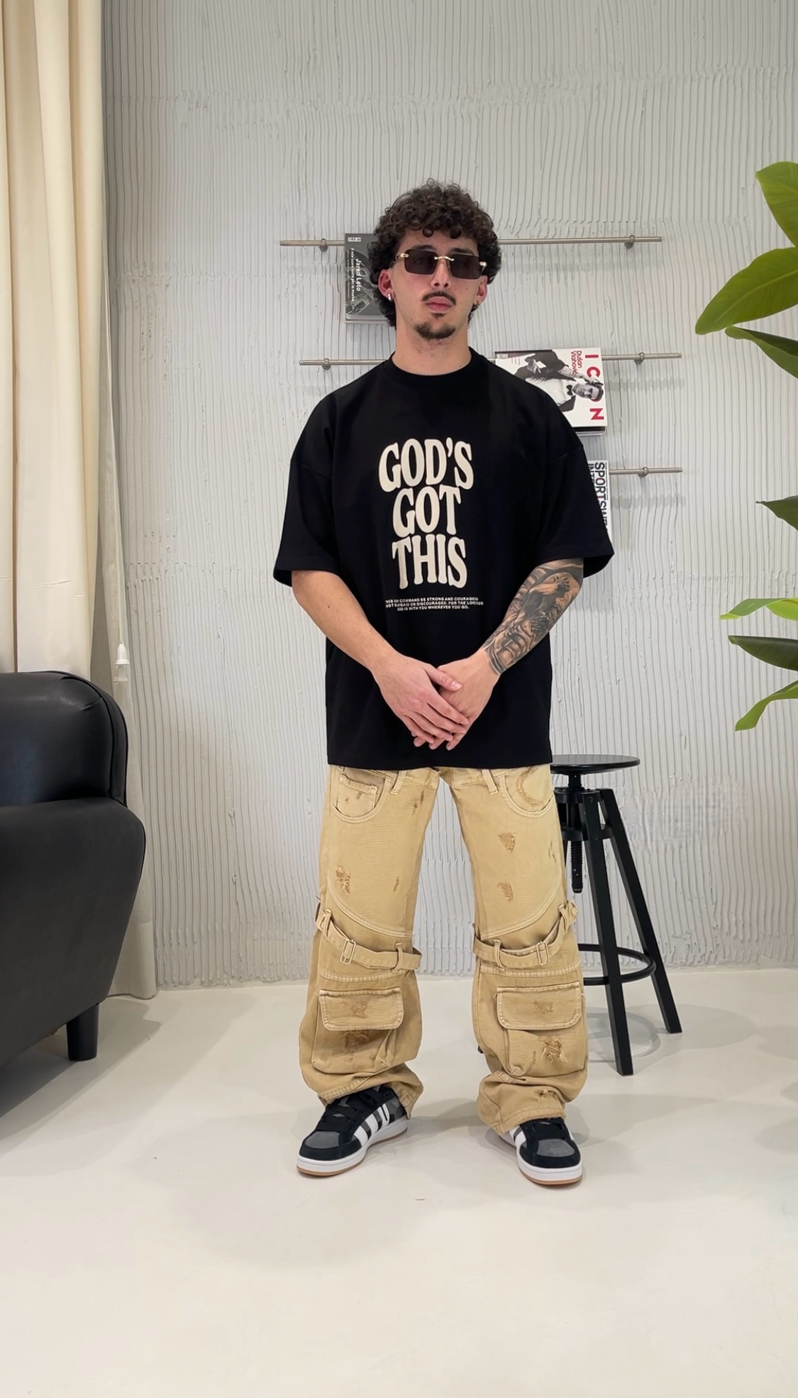 All Five God's Tee t-shirt nero GODS TEE NERO ALL FIVE 