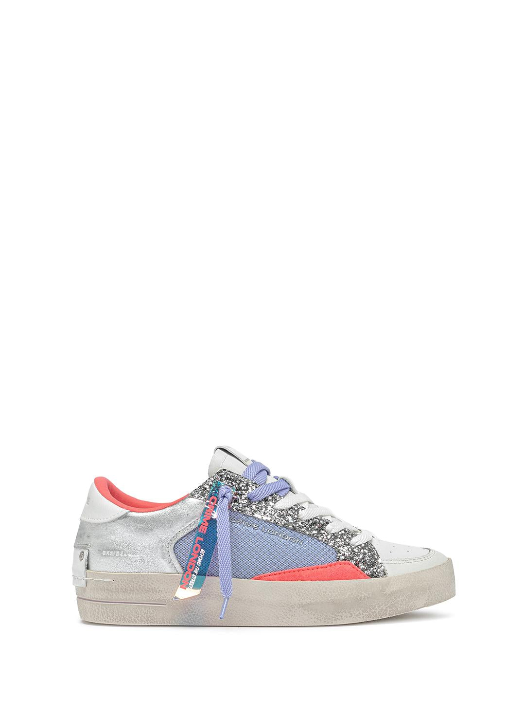 Crime SK8 Deluxe sneakers bianco e lilla 20107 BIANCO CRIME 