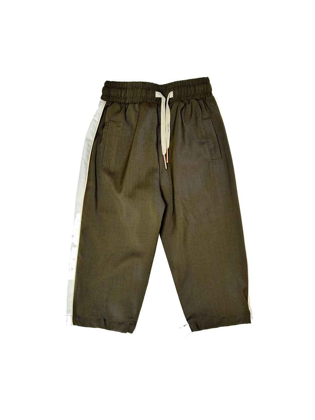 Yes London pantaloni kids verde e bianco JR3077 VERDE YES LONDON