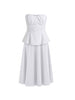 Motel coordinato bianco top e gonna