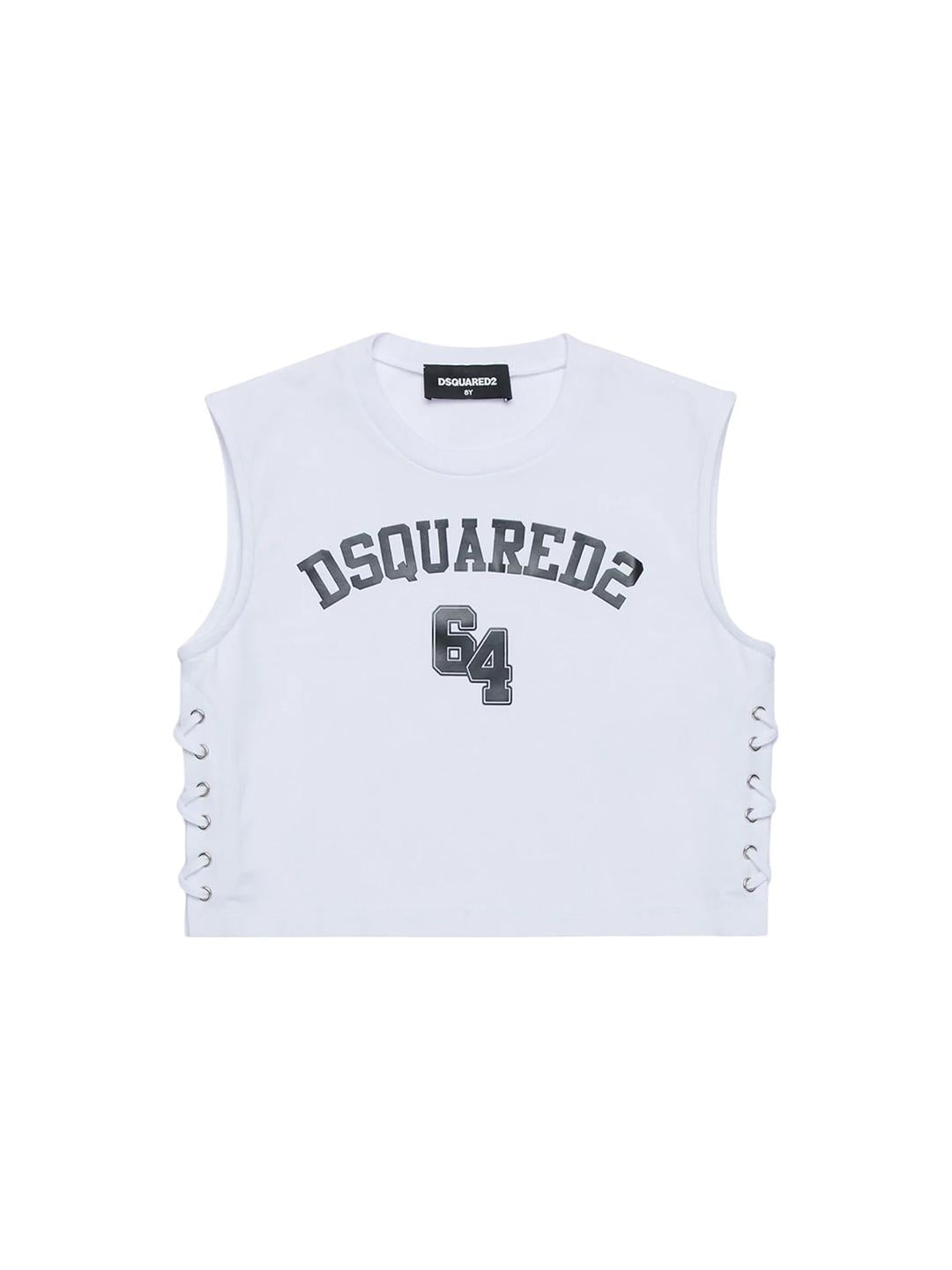 Dsquared 2 canotta bianco con lacci DQ2814 D004H BIANCO DSQUARED 2 