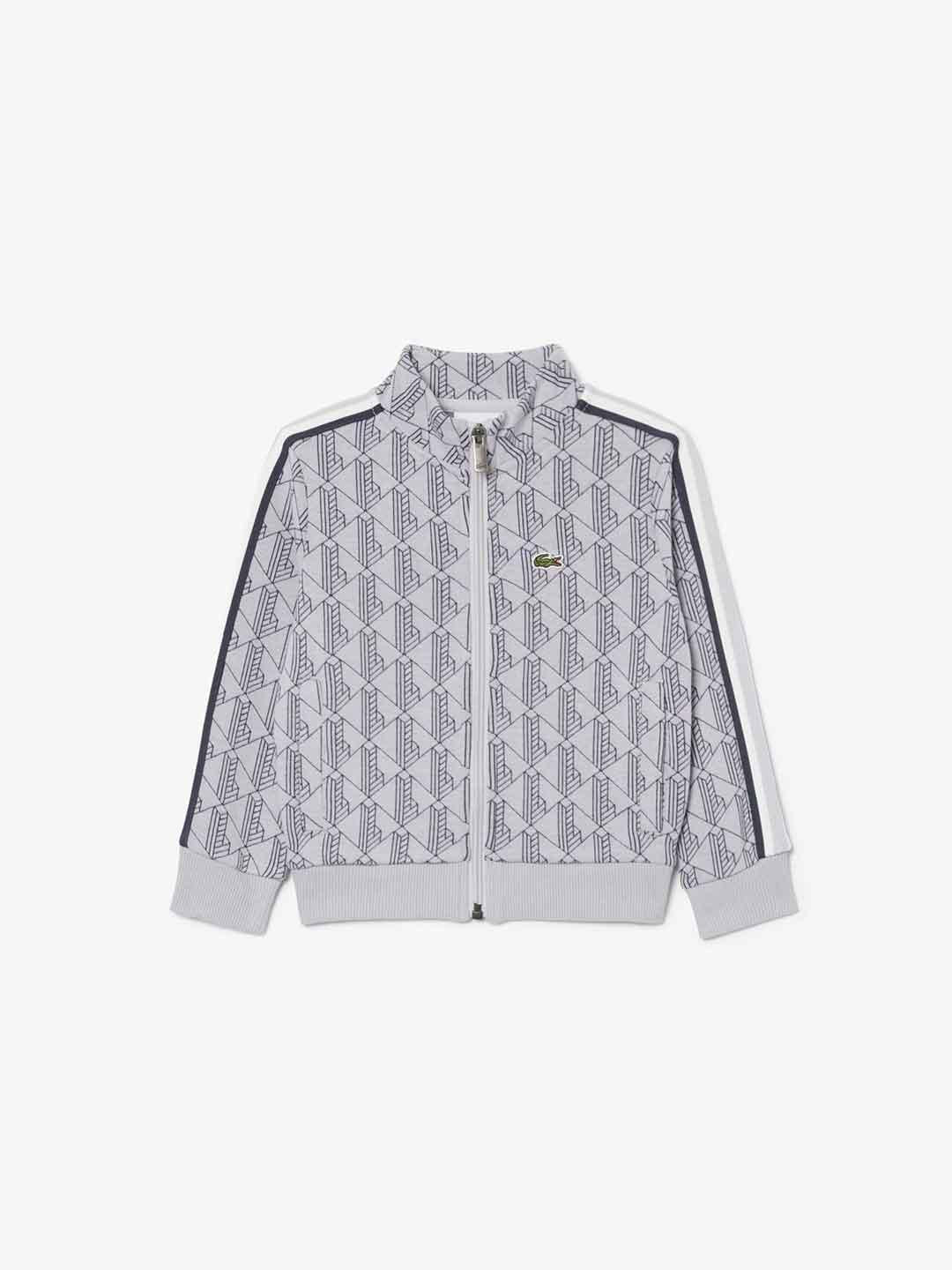 Lacoste felpa kids grigio multilogo 8-16 anni 947108 GJ3 GRIGIO LACOSTE 