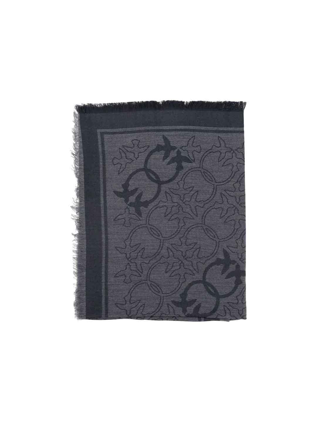 Pinko sciarpa grigio con logo 106017 A2ZH GRIGIO PINKO 