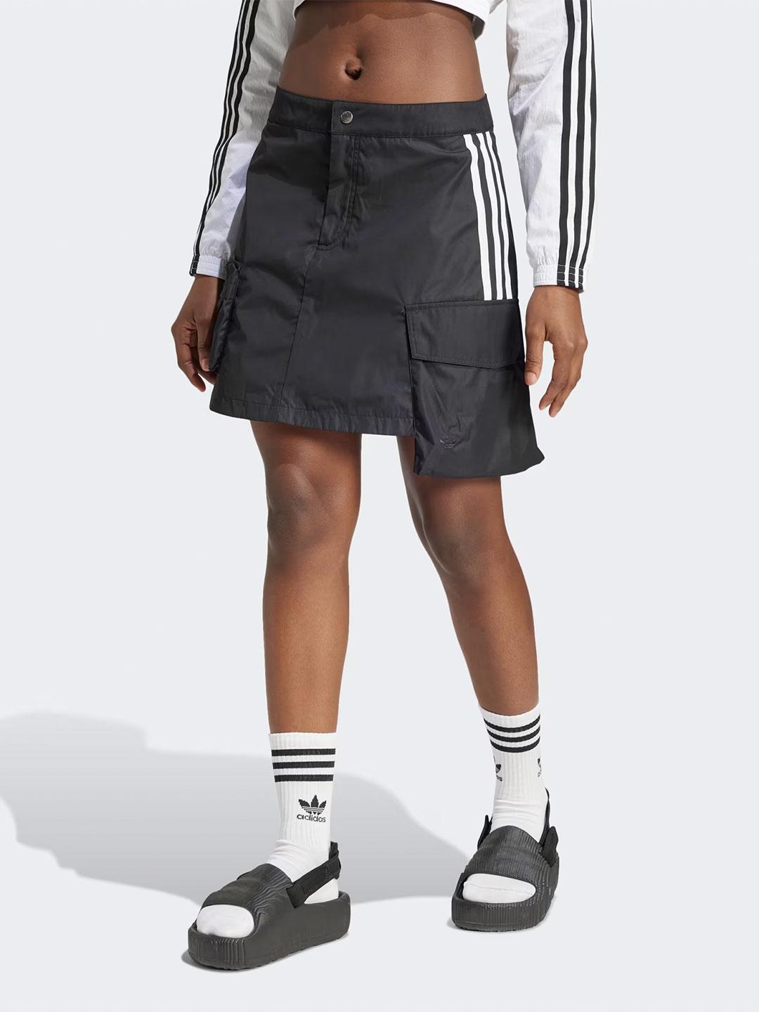 Adidas gonna nero cargo mini JJ3087 NERO ADIDAS 