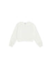 GCDS felpa kids bianco girocollo crop