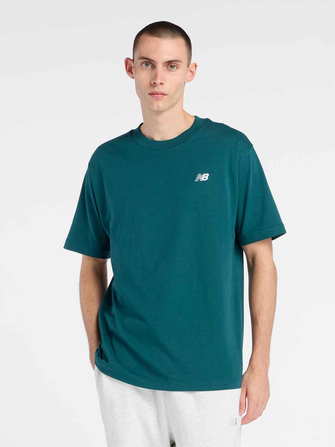 New Balance t-shirt verde con logo bianco MT41509 VERDE NEW BALANCE 