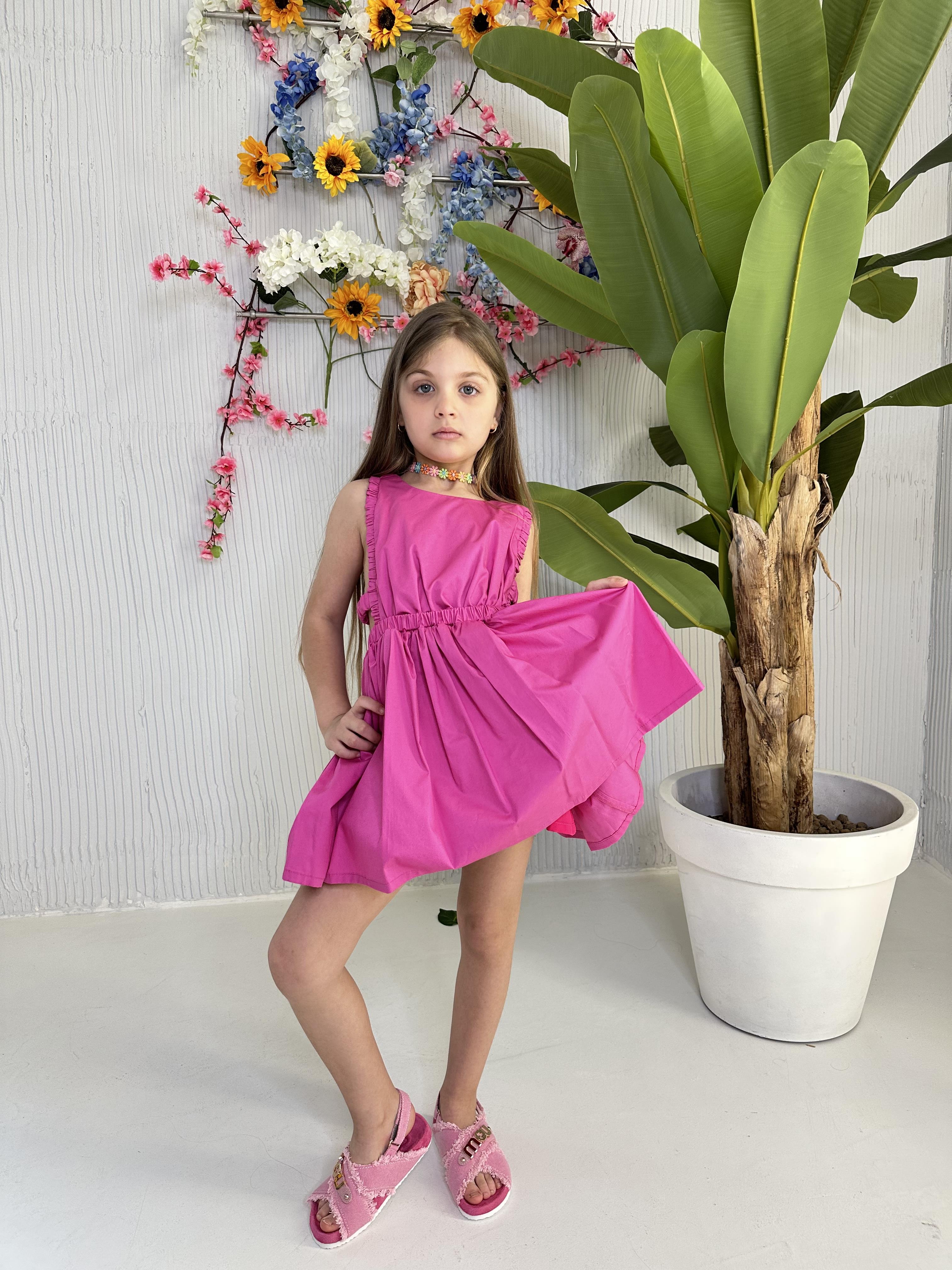 Vicolo abito kids fucsia incrocio sul retro 3146V00272 FUCSIA VICOLO 